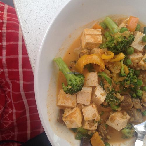Red Curry with Chili Lime Tofu at LYFE Kitchen in Boulder