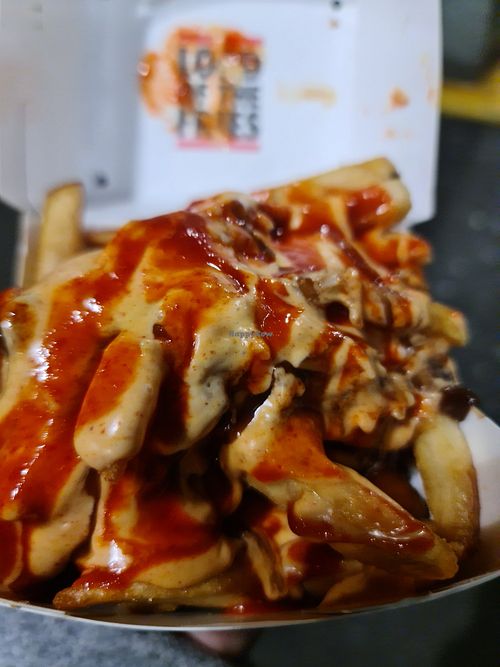Loaded fries at Lord of the Fries - Southern Cross Station in Melbourne