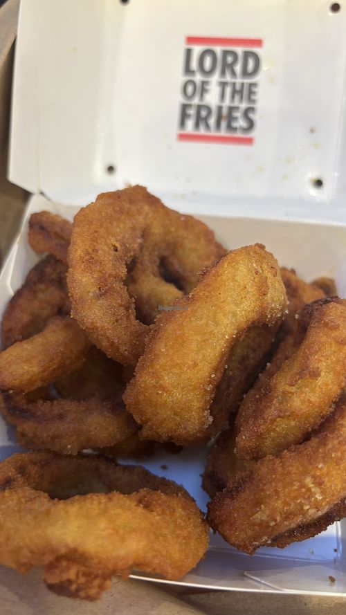 Onion rings  at Lord of the Fries - Southern Cross Station in Melbourne
