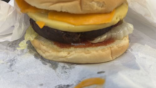 The lot. Good value burger  at Lord of the Fries - Southern Cross Station in Melbourne
