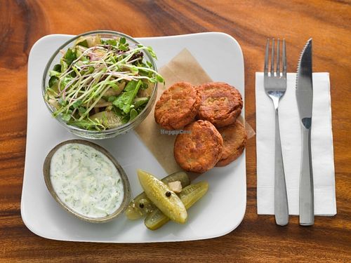 Gluten Free Falafel  at Backyard Cafe - Riverside in Phnom Penh