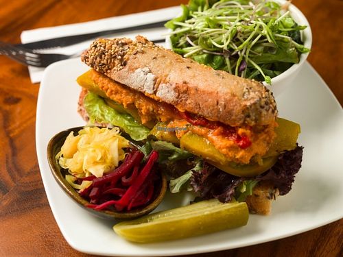 Vegan Sandwich at Backyard Cafe - Riverside in Phnom Penh