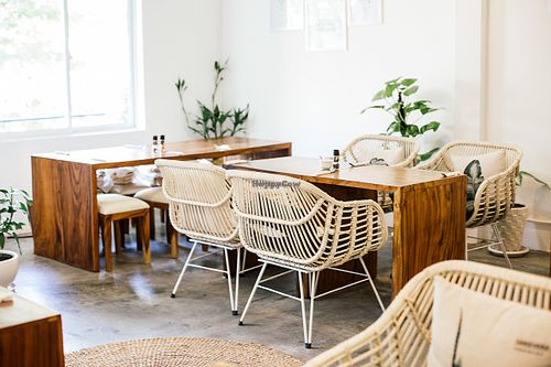 Upstairs seating at Backyard Cafe - Riverside in Phnom Penh