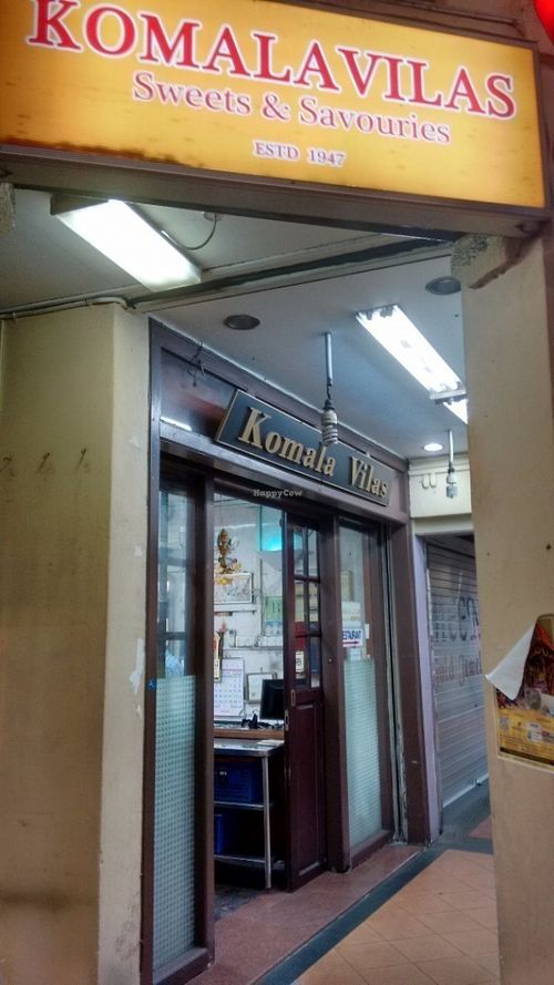 At night at Komala Vilas Sweets And Savouries in Central Singapore
