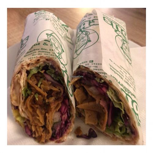 The legendary kebab (in a wrap as they ran out of pita) AMAZING at Erbils in Munich