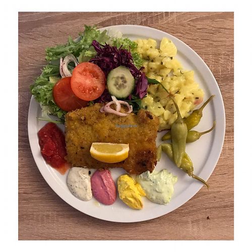 Schnitzel plate. Also amazing! at Erbils in Munich