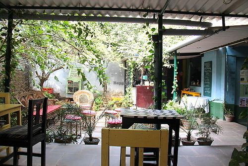 Patio.  at Vegan and Raw in Varanasi