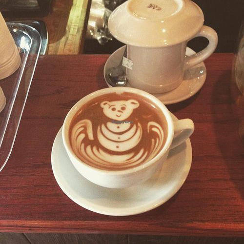 Tea and a latte to stay.  at Red Pipe in Forest Hills