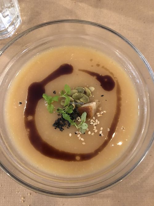 Cabbage Cream Carrot Fennel Soup at Integral Figueres in Figueres