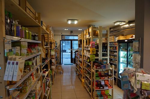 Small shop but so much to choose from! :D Great prices and variety.  at Goveg Vegan Shop in Liege