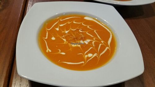 Sweet Potato Soup at GYVAS baras in Vilnius