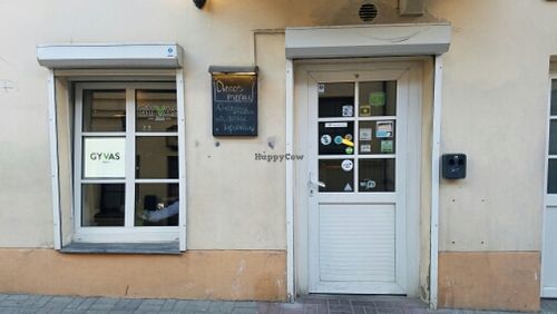 outside at GYVAS baras in Vilnius