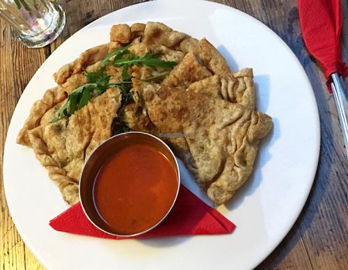stuffed parata at GYVAS baras in Vilnius