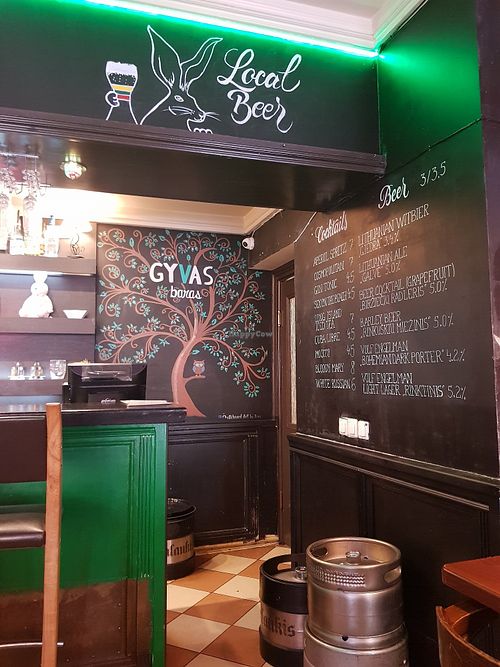 Offers a lot of different alcoholic beverages at GYVAS baras in Vilnius