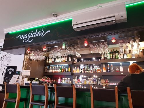 Pub style balcony at GYVAS baras in Vilnius