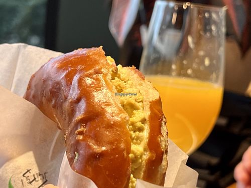 "egg" bagel at Tibits - Bahnhof in Bern