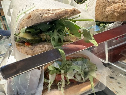 sandwiches  at Tibits - Bahnhof in Bern