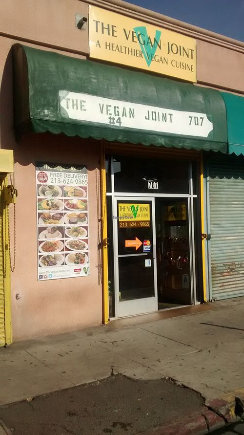 Street view on 10th at The Vegan Joint - DTLA in Los Angeles