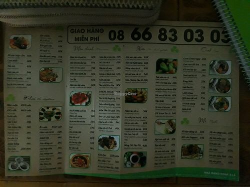 Menu Page 2 at 3 La Vegetarian in Ho Chi Minh City