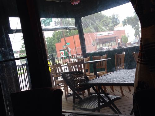 Patio seating at Askale Cafe in Washington