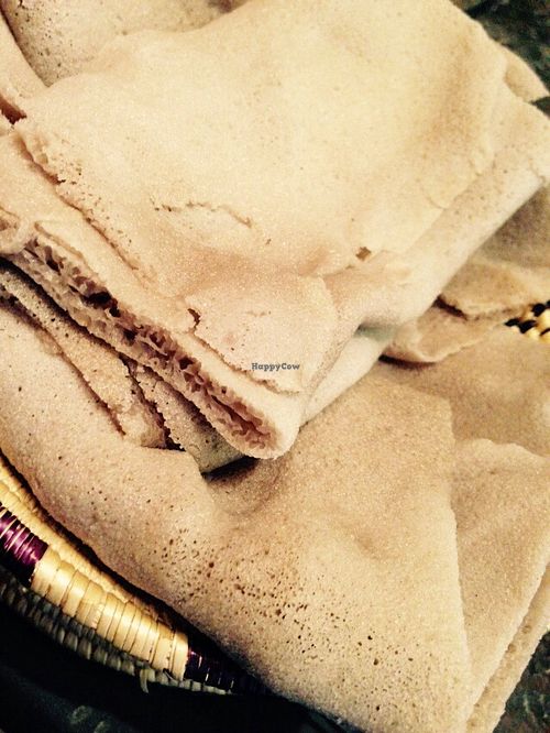 Gluten free injera at Askale Cafe in Washington