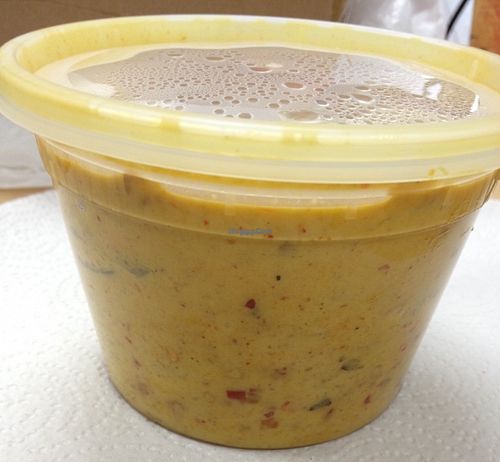 Yellow Curry with vegan chicken (carry-out order) at Vegan House in Phoenix