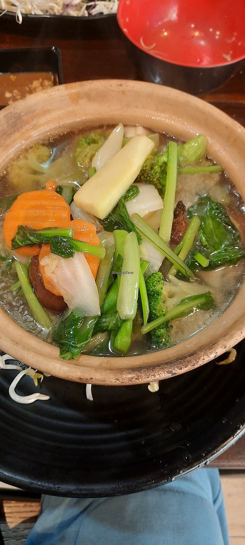 Clay pot with shitake and veggies at V Bites in Bankstown