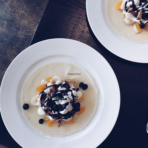 Banana and berry crêpe on their weekend brunch menu at NAKEDFOOD in Taipei