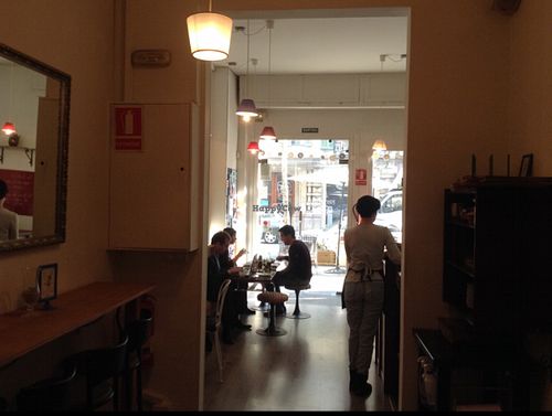 Inside at Hummus in Barcelona