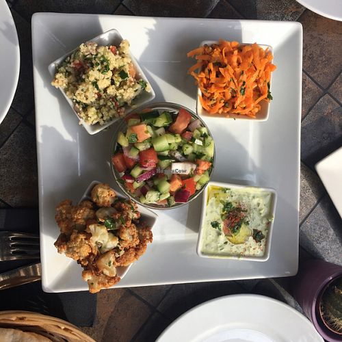 Mediterranean salad at Hummus in Barcelona