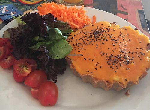 tarta de calabaza y choclo/ pumpink and corn quiche at VITA - Palermo in Buenos Aires
