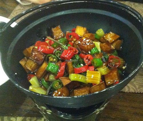 Spicy marinated mushrooms at Spring Vegetarian in Shanghai