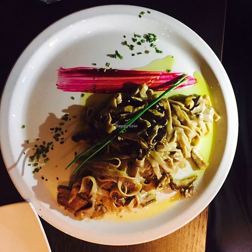 Mushroom tagliatelle - so creamy!  at FED by Water in East London