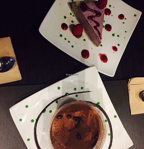 Fruit cheesefake and Tiramisex  at FED by Water in East London