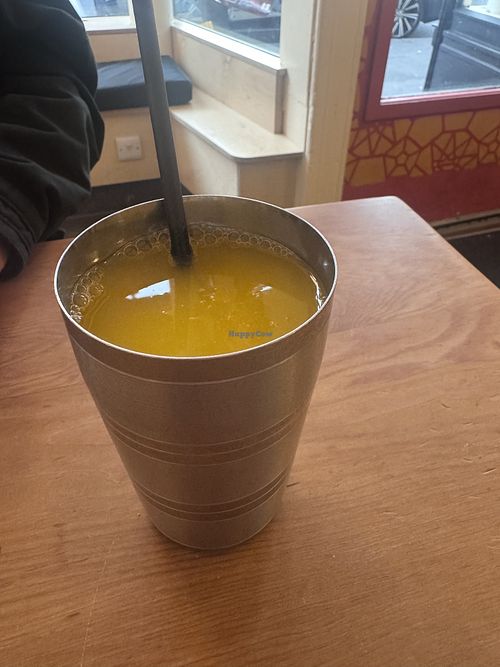 Mango juice   at Ranjit's Kitchen in Glasgow