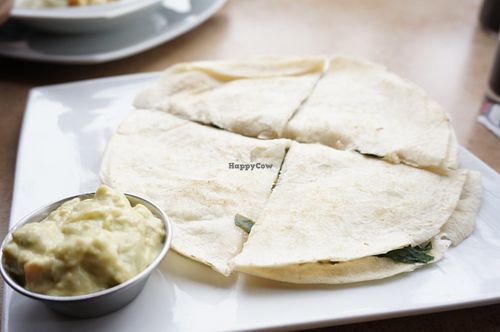 Vegan quesadillas.  at La Posada del Mirador in Lima