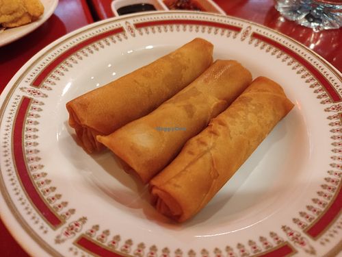 Spring rolls at Bodhi Kosher Vegetarian Restaurant in New York City