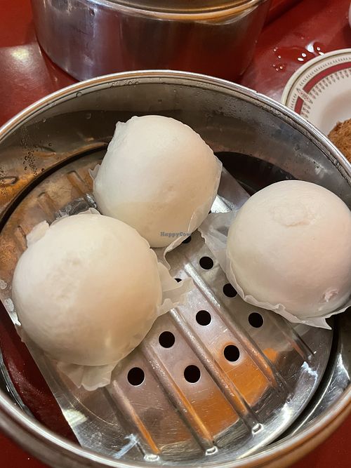 Lotus steam bun  at Bodhi Kosher Vegetarian Restaurant in New York City