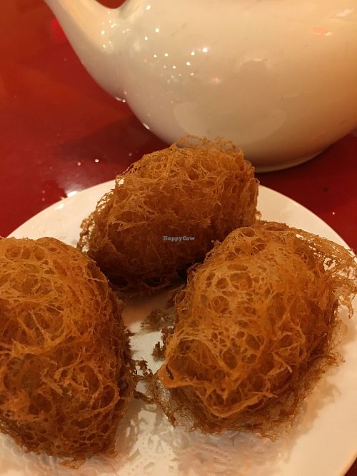 Fried taro at Bodhi Kosher Vegetarian Restaurant in New York City