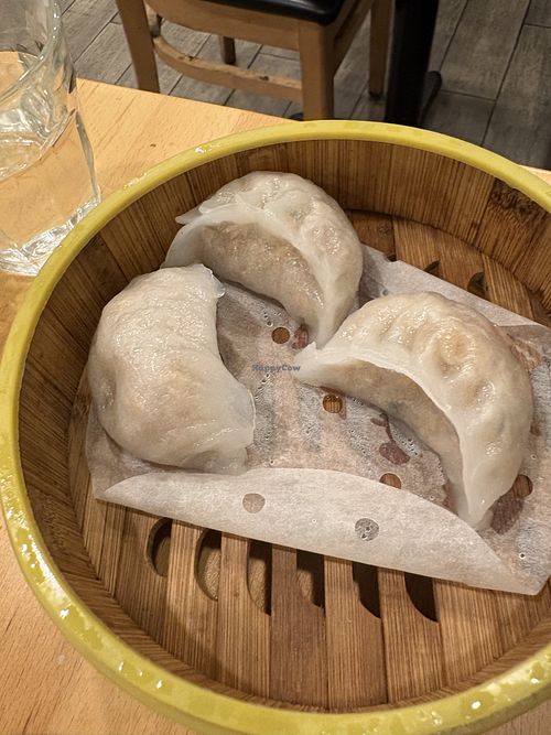 Taro dumplings  at Bodhi Kosher Vegetarian Restaurant in New York City