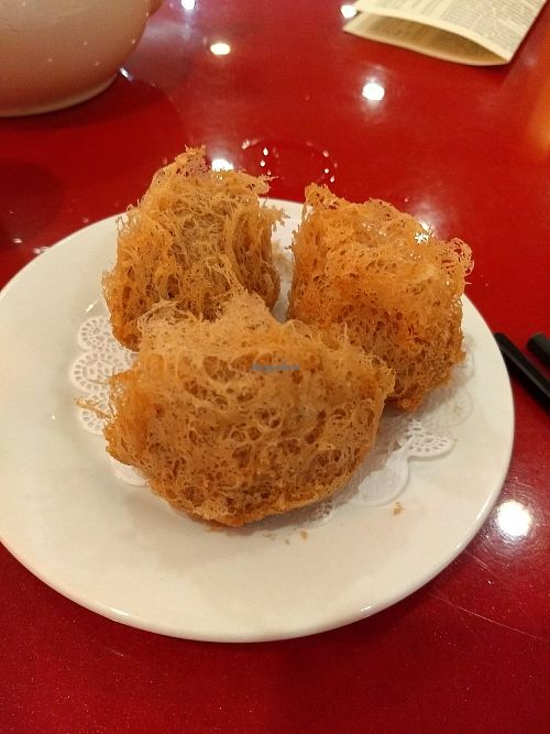 Fried taro dumplings at Bodhi Kosher Vegetarian Restaurant in New York City