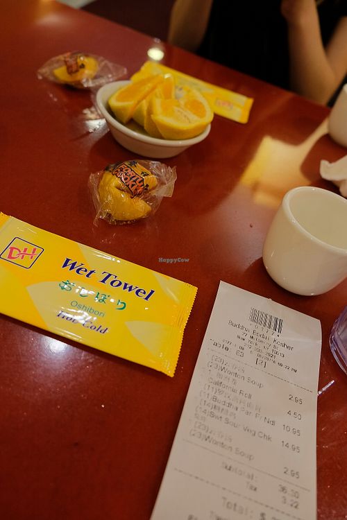 Orange.  Fortune Cookie. at Bodhi Kosher Vegetarian Restaurant in New York City