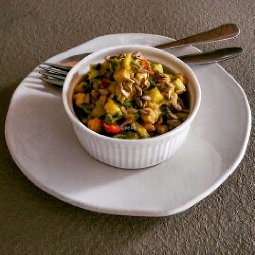 eggplant salad  at Green Space in Koh Samui