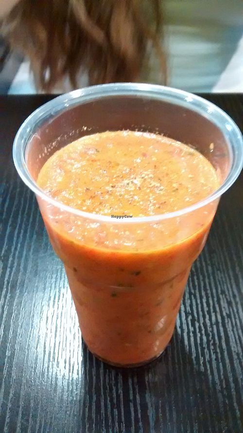 Homemade gazpacho at Veg'Art in Paris