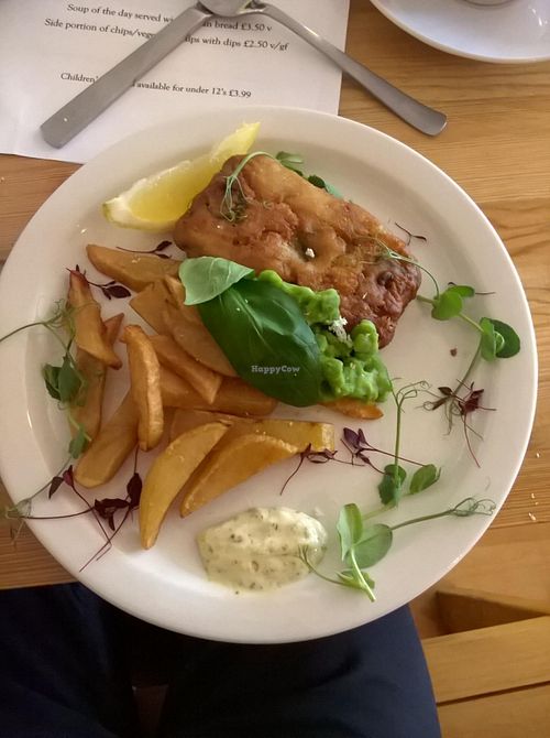 Vegan Fish and Chips at Super Natural in Newcastle Upon Tyne