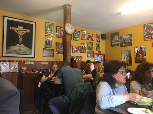 Inside restaurant  at El Encuentro - Sta Catalina Ancha in Cusco