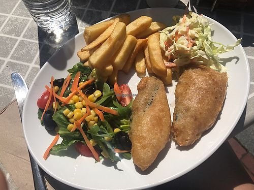 fish and chips at Loving Hut - North Laine in Brighton
