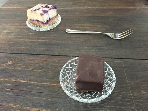 sweets - cheesecake and death by chocolate at The Conscious Caravan - Food Van in Castlemaine