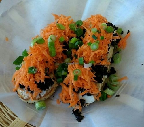 Vegan Veggie Delight  at Los Bagels in Eureka