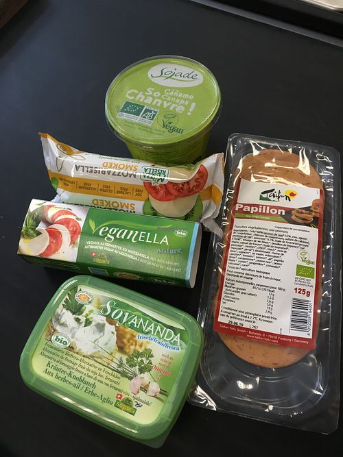 Vegan products  at Biocoop Jacques Hillairet in Paris
